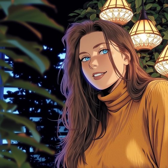 Connie Angel, illustrated portrait